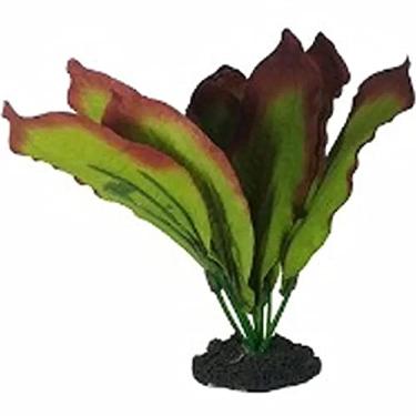 Imagem de Enfeite para Aquário Planta de Seda VigoAr Tamanho M 21cm Cor:Verde escuro
