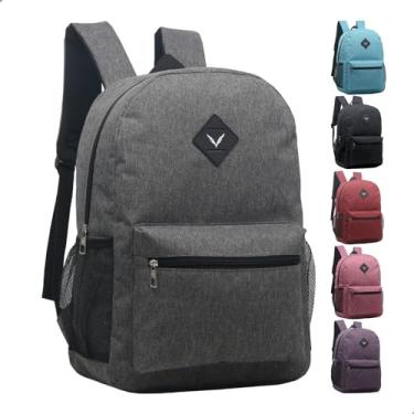 Imagem de Mochila Juvenil Unissex Bolsos Laterais E Frontal Alça Acolchoada Yepp MM9148 (Cinza)