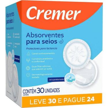 Imagem de Absorventes Para Seios Cremer Com 30 Unidades