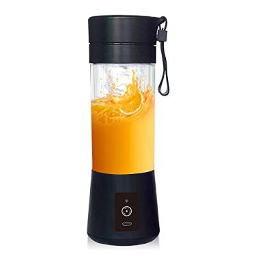 Imagem de SAANTE Liquidificador portátil para shakes e smoothies tamanho pessoal dose única viagem espremedor de frutas copo misturador com recarregável 2000 mah bateria recarregável usb pequeno mini liquidific