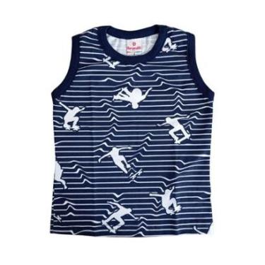 Imagem de Camiseta azul infantil meninos Brandili 100% algodao Skate-Masculino
