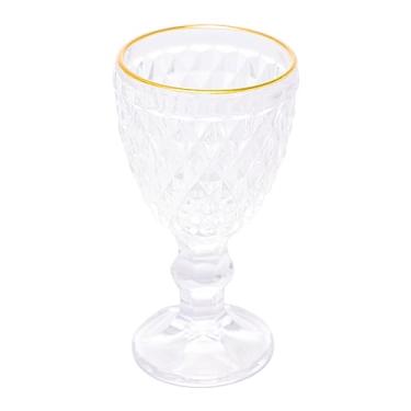 Imagem de LYOR - Taça de Licor de Vidro com Fio de Ouro Bico de Abacaxi 60ml