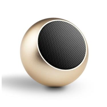 Imagem de Caixa de Som Bolinha Bluetooth Super Potente Mini, sem fio, Tws Mini Speaker Amplificada, Premium (GOLD)