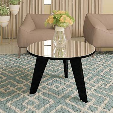 Imagem de Mesa de Centro com espelho redonda 100% MDF ESPANHA cor Preto - Artely