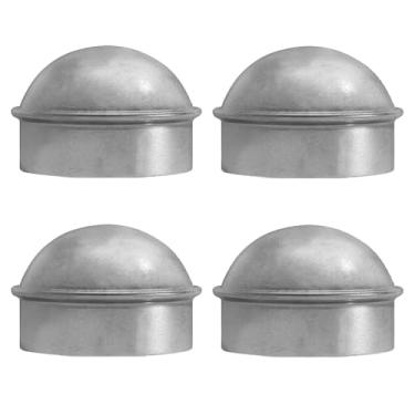 Imagem de [Pacote com 4] Tampa de poste de cerca de elo de corrente de 6,5 cm, tampas de poste de terminal de cerca de aço galvanizado para postes/tubos de 2-3/20.3 cm OD.