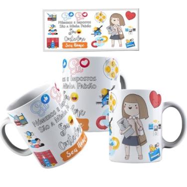 Imagem de Canecas de Porcelana Branca Personalizadas Coleção Profissões 4 (Contadora2)