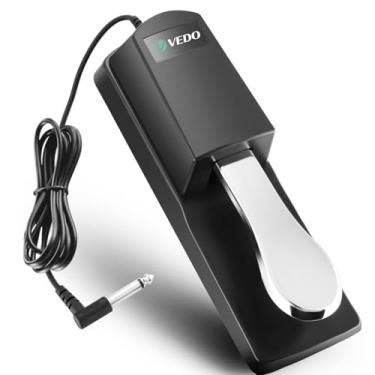 Imagem de Pedais de sustentação para teclado, pedal universal para piano com chave de polaridade piano digital/teclado para piano/teclado MIDI para sintetizador Don-ner Ya-maha Ca-sio Ro-land K-org Be-hringer