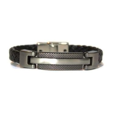 Imagem de Pulseira Couro Inspire - Vorax Acessórios, M - 18cm a 18,5cm