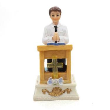 Imagem de Imagem Lembranças 1 Eucaristia Menino Ajoelhado Led - Amém Decoração R