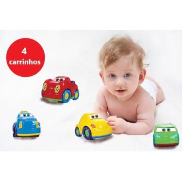 Imagem de Brinquedo De Bebê Á Partir De 18 Meses 4 Carrinhos Coloridos - Big Sta