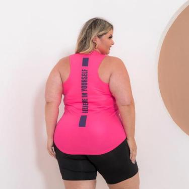 Imagem de Regata Plus Size Feminina Dry FitBelieve Academia - DCR, Pink, G3