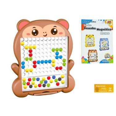 Imagem de Quadro Desenho Magnetico DM Toys Modelo Macaco Placa com Caneta e Cart