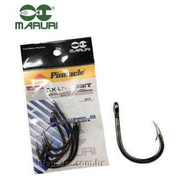 Imagem de Anzol Pinnacle 3X Live Bait Black Nº 8/0 - 5 Peças - Maruri