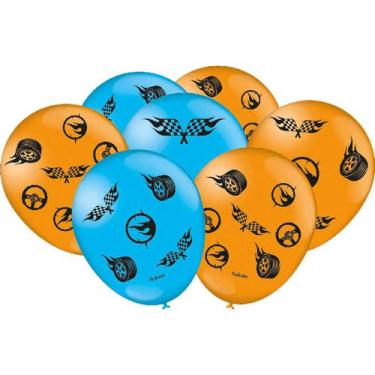 Imagem de Balão Bexiga Festa de Aniversário Hot Wheels 25 Unidades - Festcolor