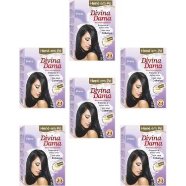 Imagem de Hene em Po Divina Dama 06x50gr Jaborandi ( Cores: Incolor, Chocolate, 