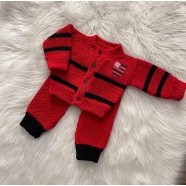 Imagem de Conjunto Do Flamengo Em Tricô Antiletárgico -  Baby Kids BH