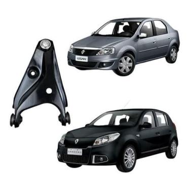 Imagem de Bandeja Direita Com Pivô Renault Sandero 2007 Até 2013 - Grazzimetal