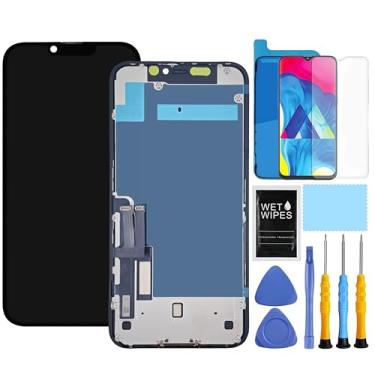 Imagem de ZTOOYO Kit de substituição de tela para iPhone 11 para iPhone 11 para iPhone 11 A2111 A2223 A2221 Display LCD digitalizador Touch Screen Assembly com ferramentas de reparo 15.5 cm preto