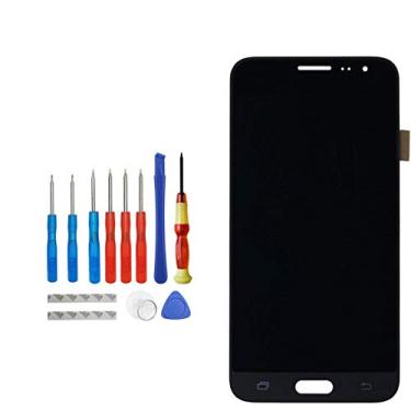 Imagem de Tela de substituição E-YIIVIIL Super AMOLED compatível com Samsung Galaxy J3 2016 J320F J320P J320M J320Y J320 LCD Digitalizador Touch Screen Montagem com kit de ferramentas (preto)