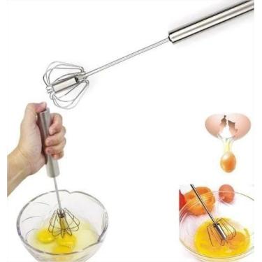 Imagem de Mixer Manual Inox Batedor Clara Neve Giratório Profissional - KE