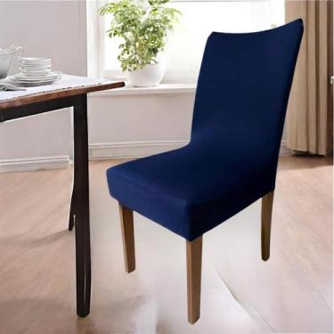 Imagem de Kit 6 Capas P/ Cadeiras Jantar Malha C/elástico Varias Cores - MC DECO