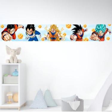 Imagem de Adesivo de Parede Dragon Ball Z Jogos Faixa Border - Adesivos Kigrude