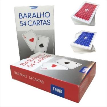 Imagem de Kit 2 Jogos de Baralho Com 54 Cartas De Papel - Fwb