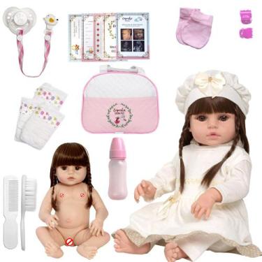 Imagem de Bebe Reborn Siliconada 46cm Baby Alive Com Lindos Acessórios - Cegonha