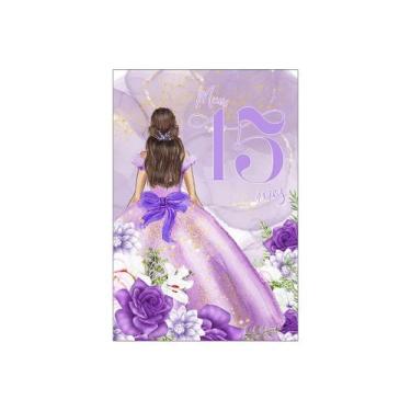 Imagem de Painel De Festa Vertical 1,50 x 2,20 - 15 Anos Princesa Lilás 154 - Vi