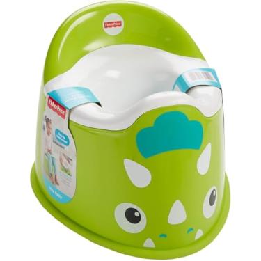 Imagem de Mattel Fisher-Price Troninho Meu Primeiro Penico do Dinossauro, Penicos para Crianças, Estágio de Desenvolvimento, Verde