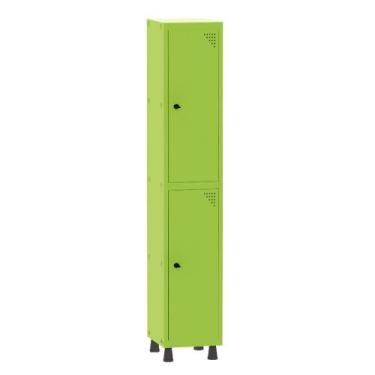 Imagem de Armário Guarda Volume Locker Roupeiro 1 Vão 2 Portas Aço GRP501/2 Verd