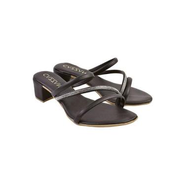 Imagem de Sandalia Feminina Saltinho Bloqueira Salto Boneca Viz - Cazzani, 35, P