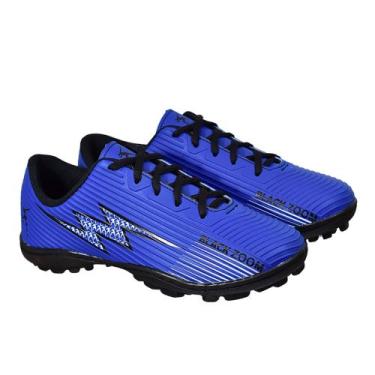 Imagem de Chuteira Society Soçiety Treino Adulto Infantil 34 ao 43 - black, Azul