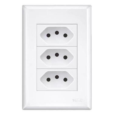 Imagem de Conjunto 4X2 Tomada Tripla 20A Evidence - Fame