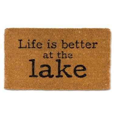 Imagem de Abbott Tapete de fibra de coco coleção com capacho de PVC - Life is Better at The Lake - (45 x 76 cm)