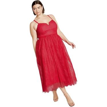 Imagem de City Chic Vestido plus size, vestido Serena, Batom rosa, 50