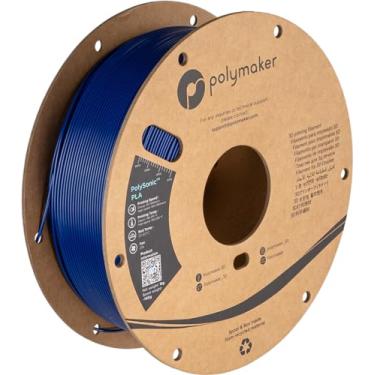Imagem de Polymaker Filamento Pla de Alta Velocidade 1,75Mm, Filamento para Impressora 3D Polysonic Pla Azul 1Kg - Pla de Impressão Rápida Polissônica Compatível com Impressoras de Alta Velocidade