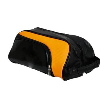 Imagem de Deevoka Saco de sapato de golfe aceesories com bolso externo à prova de poeira splashproof sapato organizador tênis saco para correr ginásio bola, Amarelo