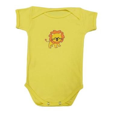 Imagem de Body Manga Curta Leão Bebê - Mellane Baby, G, Amarelo