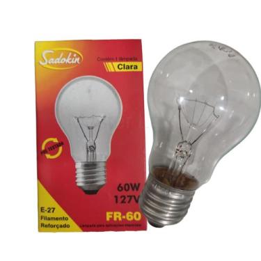 Imagem de Lâmpada Incandescente Filamento Reforçado E27 60W 127V - SADOKIN