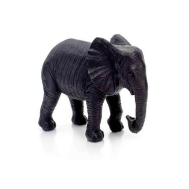 Imagem de Escultura Elefante Em Poliresina Preto 26x31x13cm - DROSSI