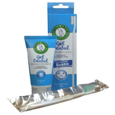 Imagem de Gel Dental Cães e Gatos 60g Com Escova   Smell Fresh - Vetsense