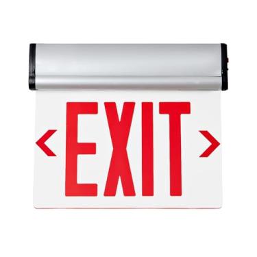 Imagem de CM MZY Placas De Saída Vermelhas Para Empresas, Placa De Saída Com Iluminação De Borda Led, Ul 924, Luzes De Saída De Emergência Com Fiação E Bateria Reserva, Caixa De Alumínio Com Painel Transparen