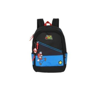 Imagem de Mochila Escolar Menino Costas Grande Super Mario Luxcel, Azul