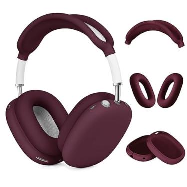 Imagem de Capa de silicone para fones de ouvido AirPods Max, capa para fones de ouvido antiarranhões/capa de fone de ouvido/capa para faixa de cabeça, acessórios 3 em 1, protetor de silicone para Apple AirPods