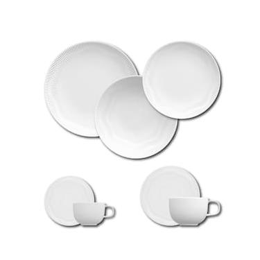 Imagem de Aparelho de Jantar, Chá, Café e Sobremesa 42 Peças Germer Shell em Porcelana – Branco