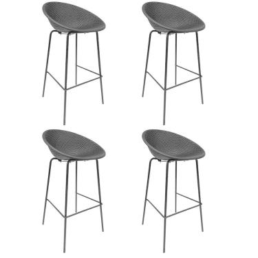 Imagem de Kit com 4 Banquetas de Jardim Drops Preto