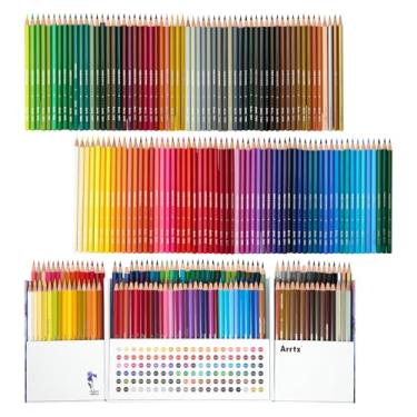Imagem de Arrtx Lápis de cor para adultos, 120 cores, à base de óleo, conjunto profissional de lápis de sombreamento com capa flip – Lápis de cores vibrantes e misturáveis para iniciantes e artistas