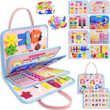 Imagem de Brinquedos Montessori Busy Board Exorany para meninas de 1 a 4 anos
