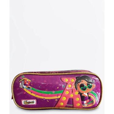 Imagem de Estojo Escolar Infantil Estampa Anittinha 21x9x7cm Xeryus Glitter